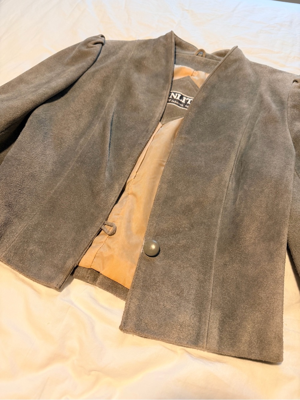 Winlit Genuine Leather Jacket - Women’s Size 11/12 - Gray - Excellent Condition - Picture 2 of 10